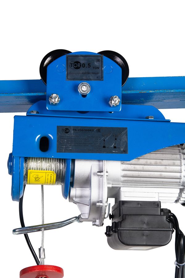 С ТЕЛЕЖКОЙ таль электрическая TOR PA 250/500 кг 12/6 м (серия N)*
