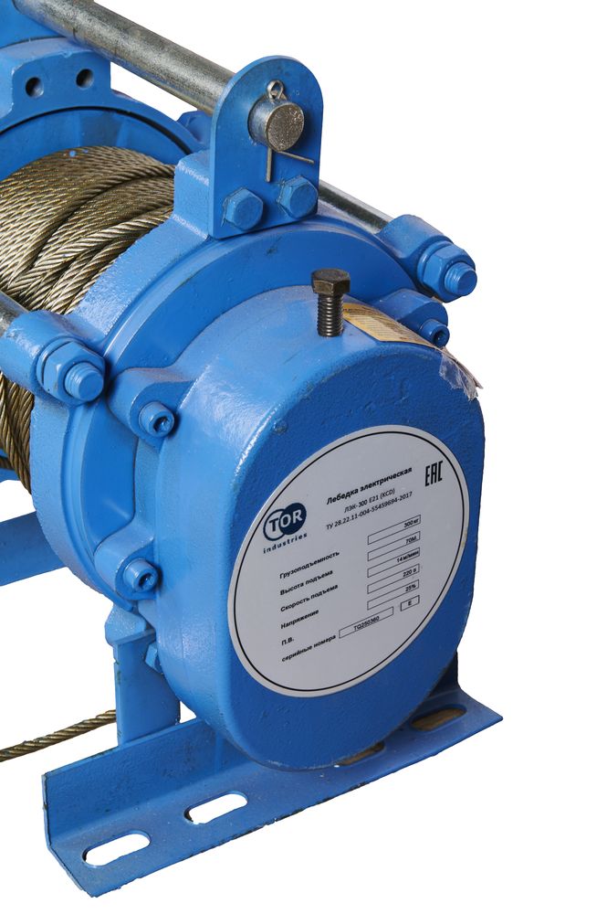 Лебедка TOR ЛЭК-300 E21 (KCD) 300 кг 220 В с канатом 70 м 